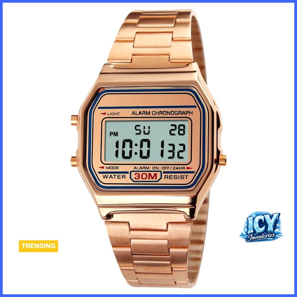 Stainless Steel Digital Sport Watch With Alarm Stopwatch Stainless Steel Digital Sport Watch With Alarm Stopwatch